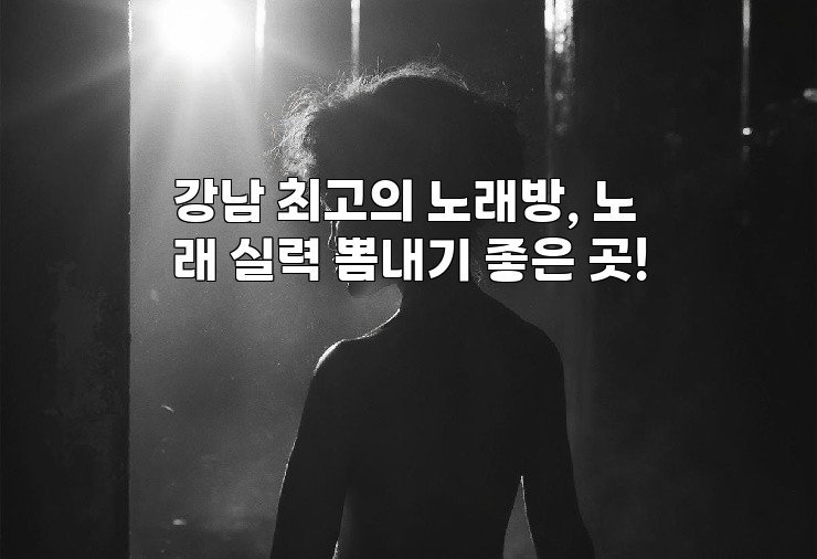 강남 최고의 노래방, 노래 실력 뽐내기 좋은 곳!